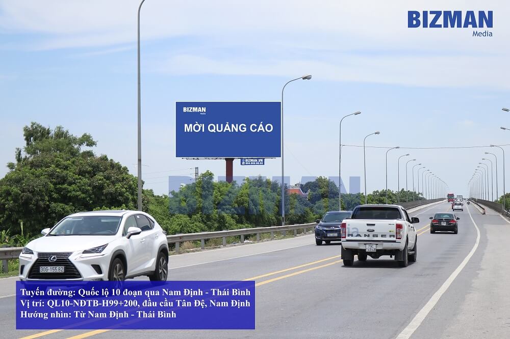  Billboard của Bizman Media tại vị trí KmH99+200, QL10 Nam Định  - Thái Bình