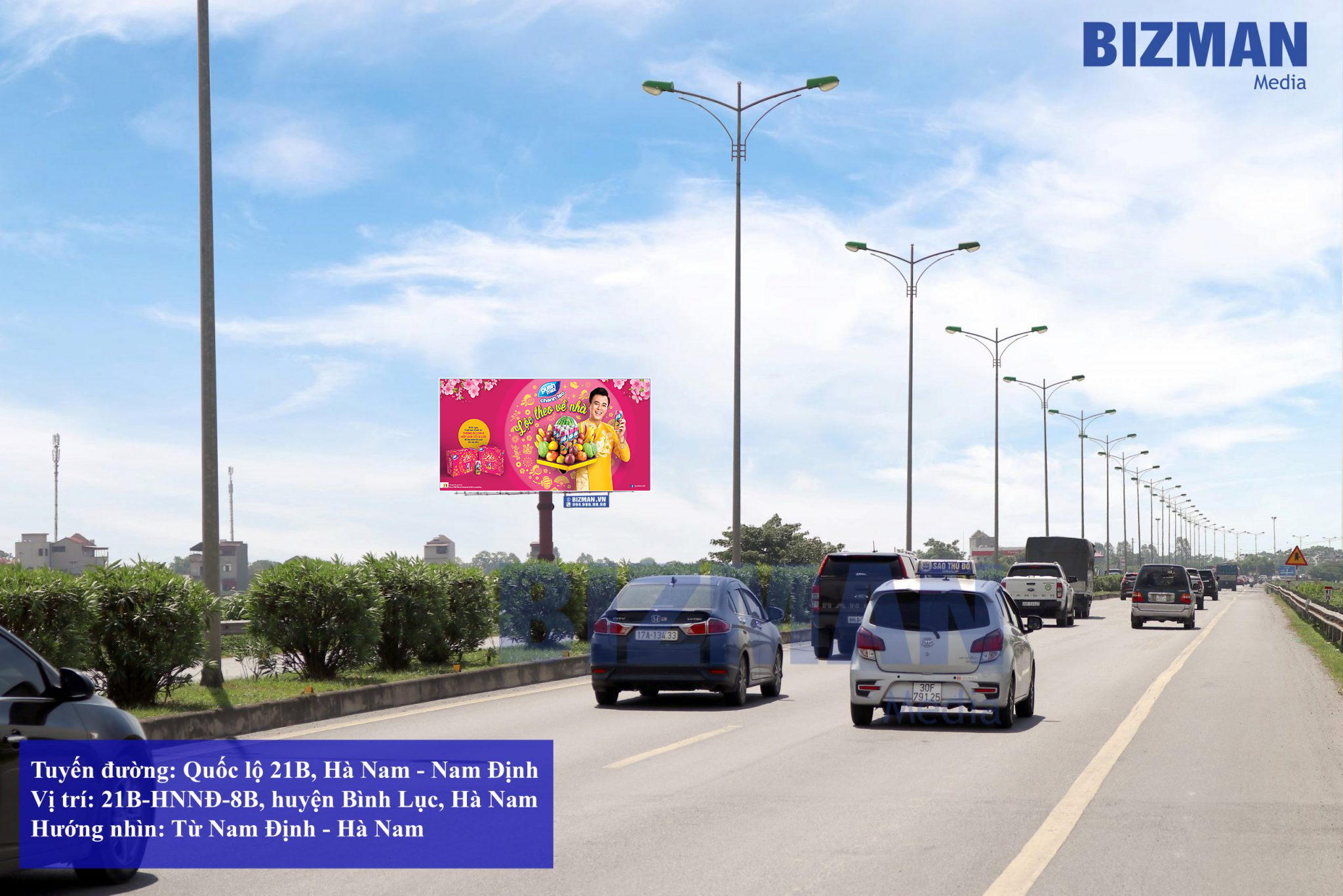 Bảng quảng cáo quốc lộ 21B – Hà Nam - Nam Định – 8B