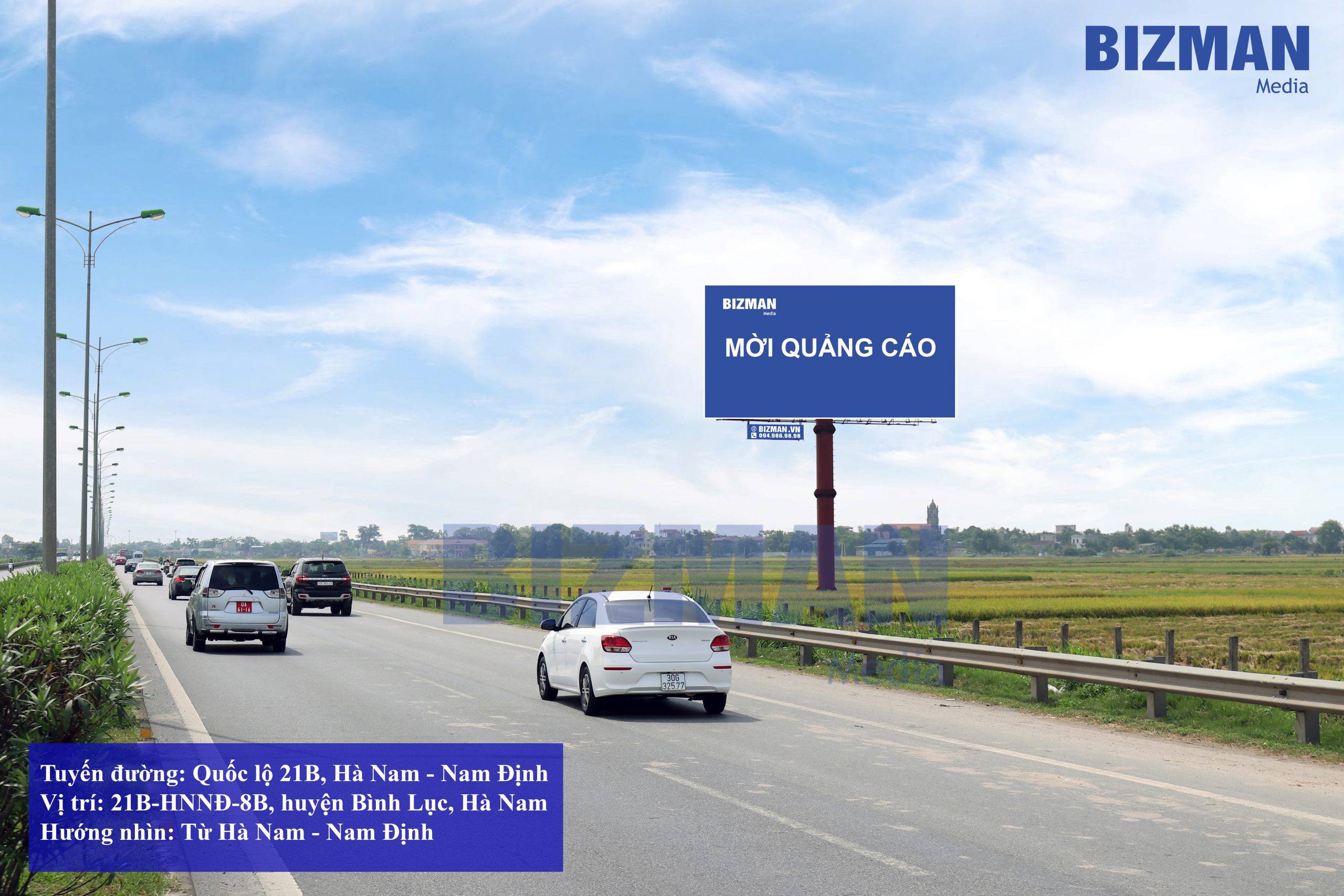 Bảng quảng cáo quốc lộ 21B – Hà Nam - Nam Định – 8B