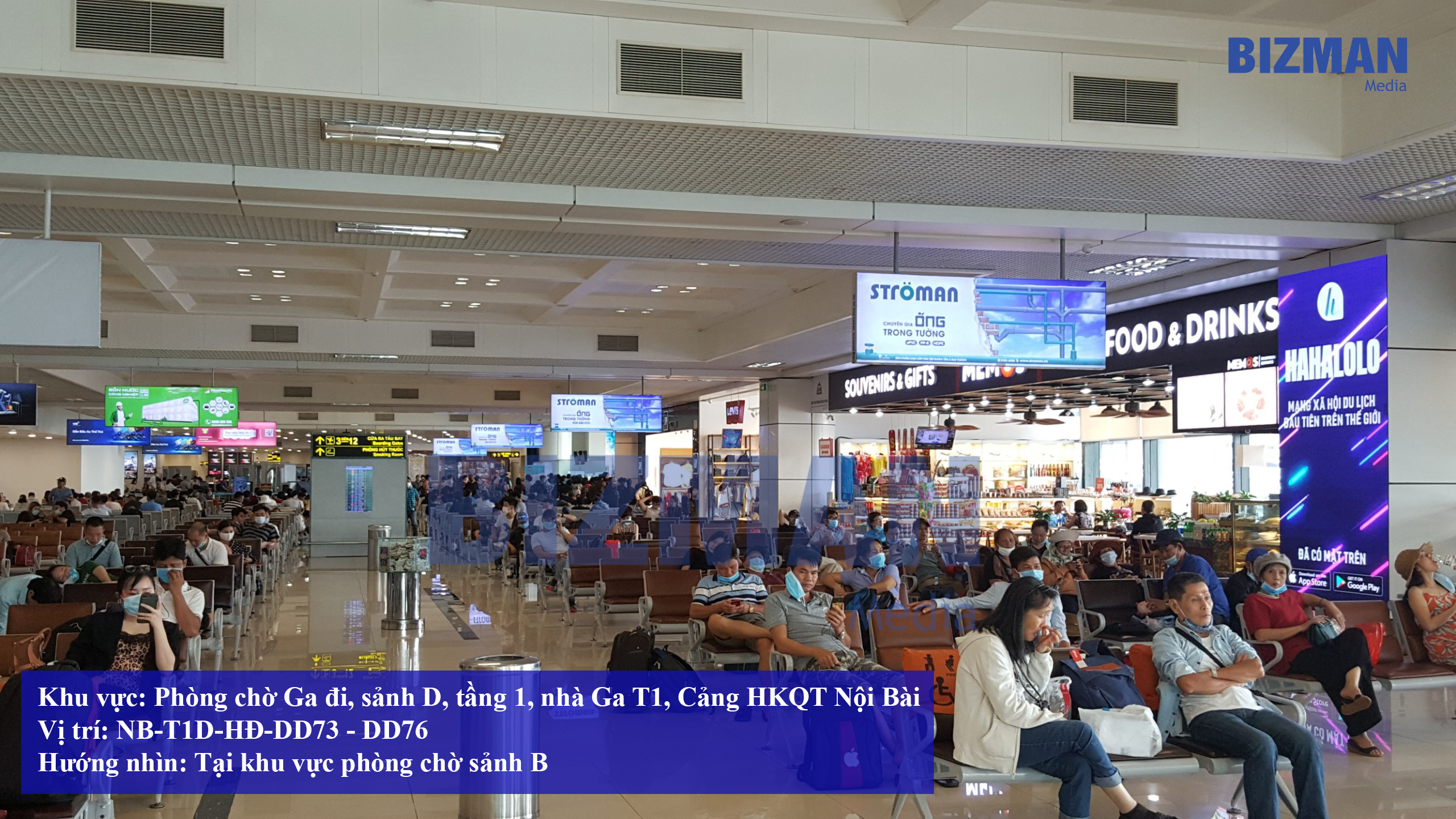Hộp đèn sân bay – Nội Bài - T1D - HĐ - DD73 - DD76