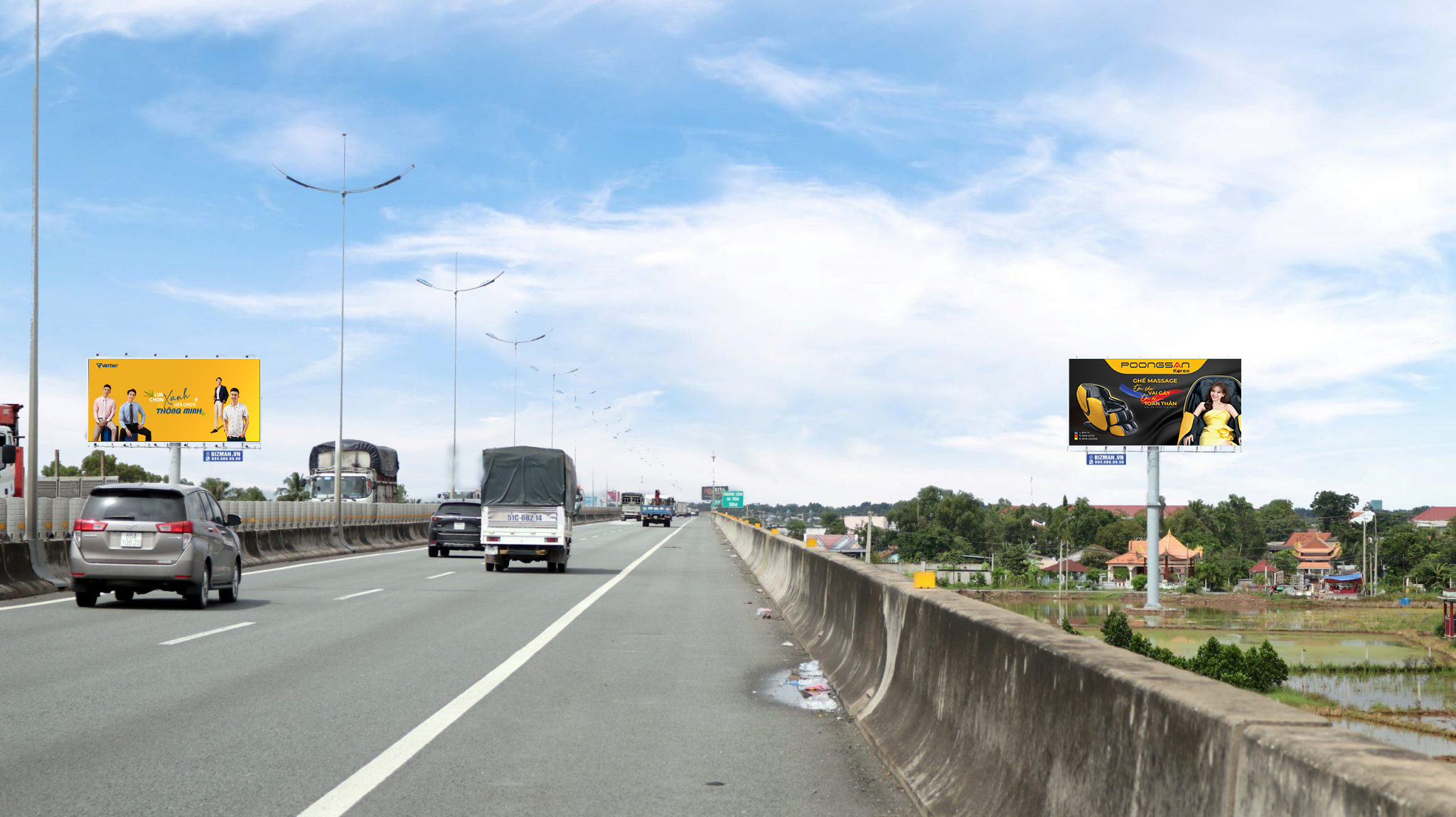 Bảng quảng cáo cao tốc Sài Gòn – Trung Lương – 15+610