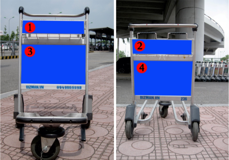 Xe đẩy hành lý – Cảng HKQT Liên Khương