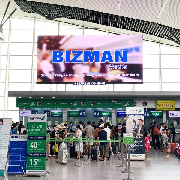 Bizman Media - quảng cáo màn hình led tại sân bay