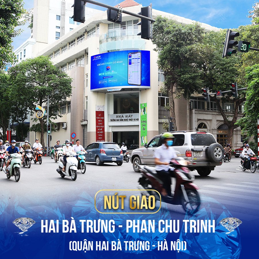 Màn hình led tại nút giao Hai Bà Trưng - Phan Chu Trinh - Bizman Media