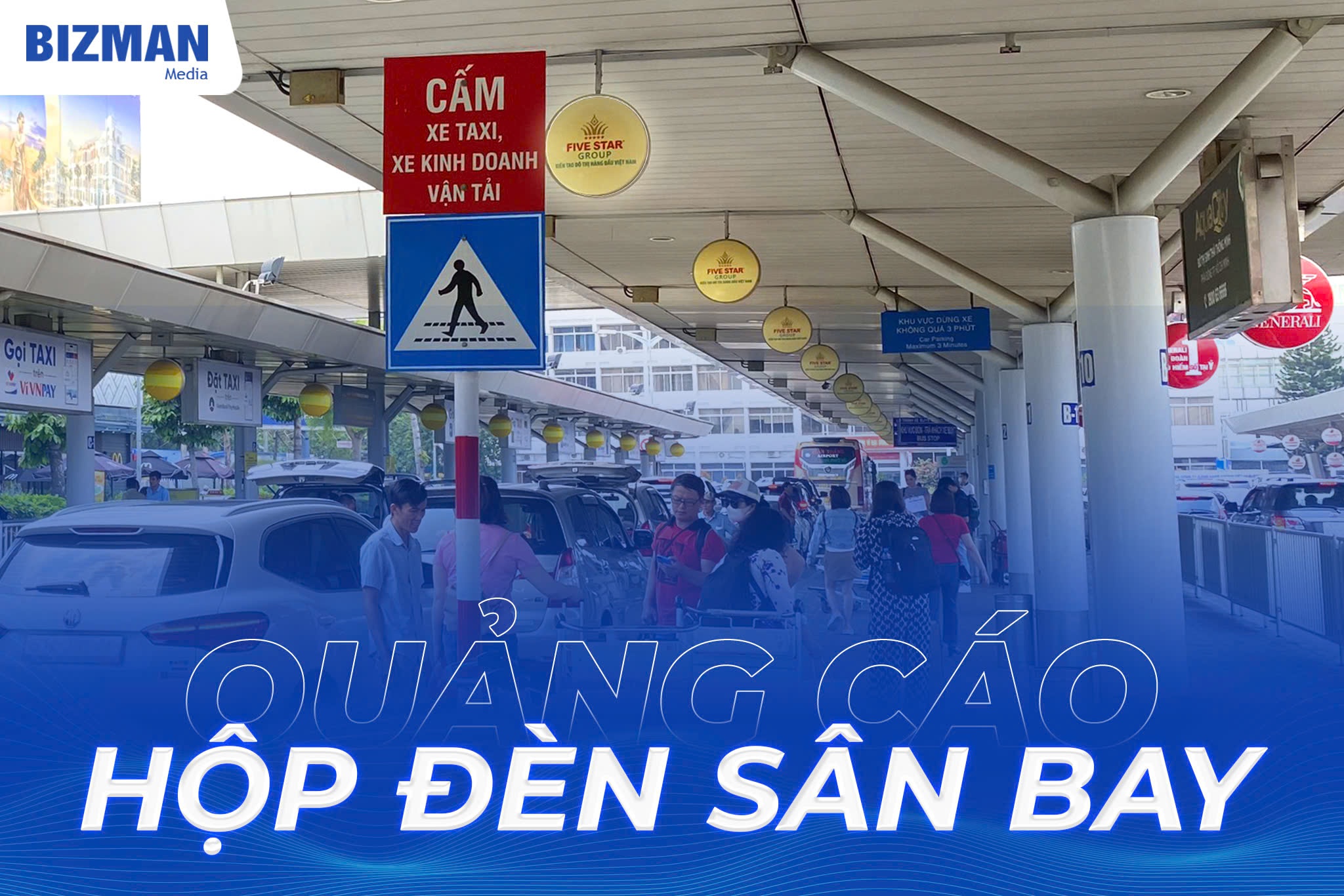 Quảng cáo hộp đèn tại sân bay