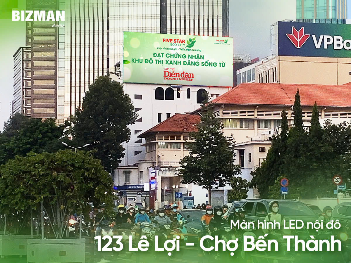 Five Star Eco City trên màn hình LED 123 Lê Lợi