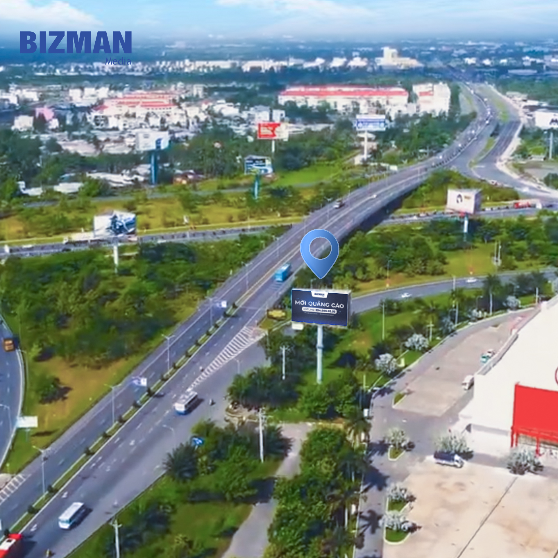 Bảng quảng cáo Bizman cửa ngõ Cần Thơ