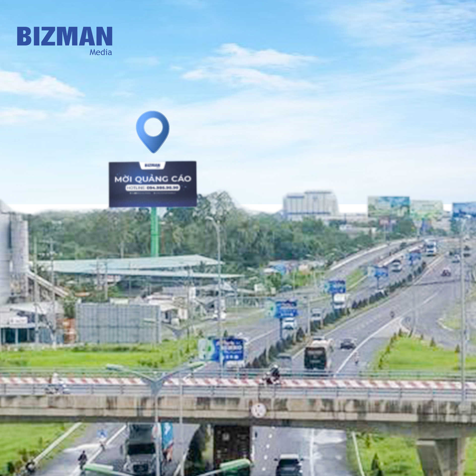 Bảng quảng cáo Bizman cửa ngõ Cần Thơ