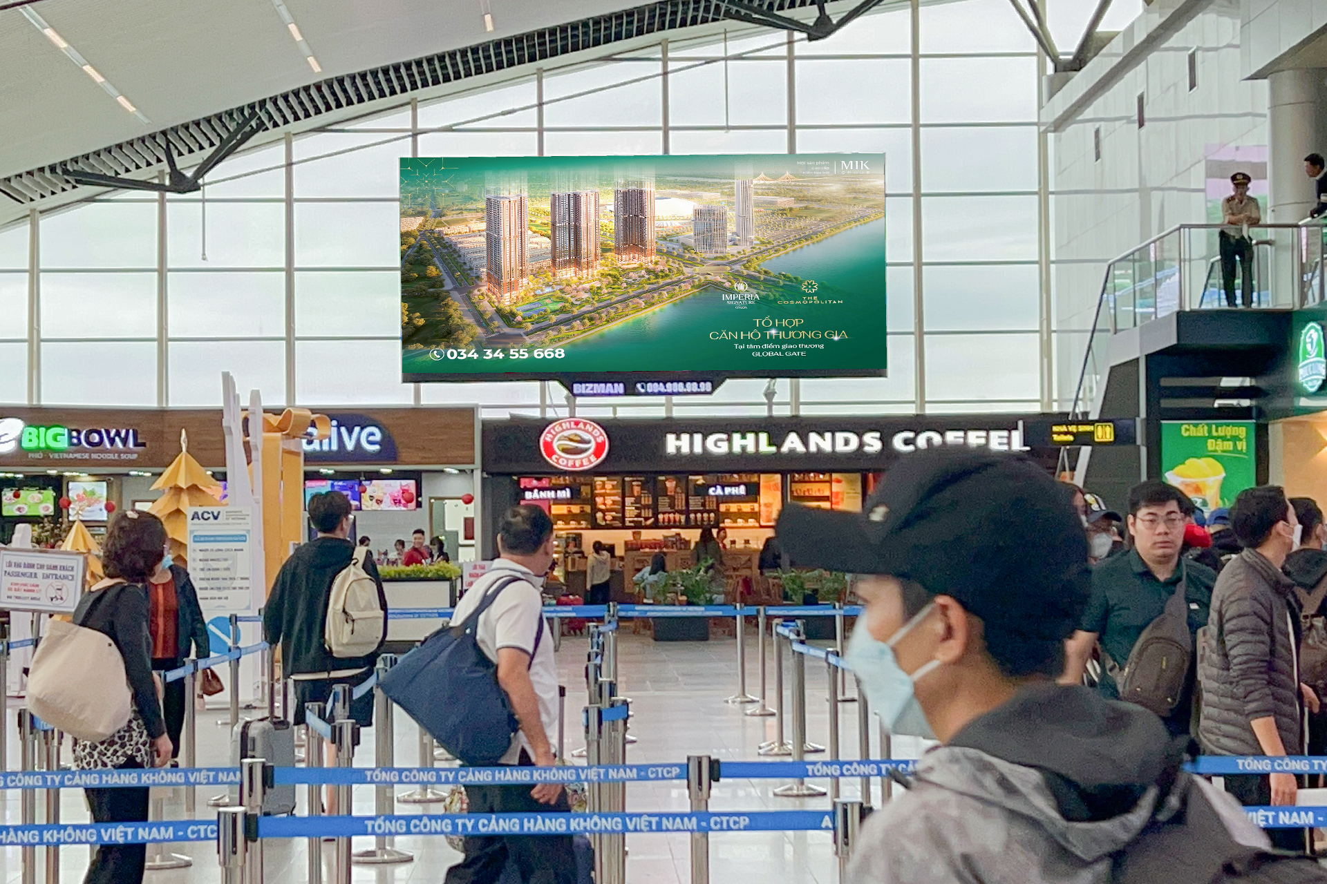 Màn hình LED kích thước lớn tạo ấn tượng thị giác mạnh mẽ tại cảng HKQT Đà Nẵng